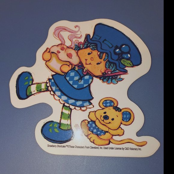 New! Vintage Blueberry Muffin Sticker - RARE - Picture 1 of 9
